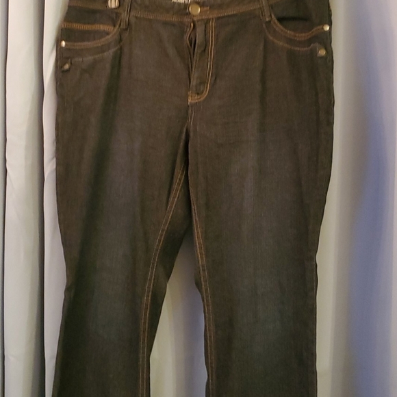 Avenue Sz 18 dark blue boot cut jeans - Picture 5 of 14